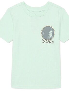 Willie Nelson Toddler Graphic Tee 18M Green Music Tour Shirt Unisex